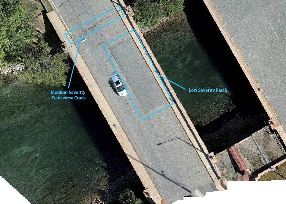 Pavement imagery annotated with distress type and severity